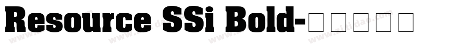 Resource SSi Bold字体转换